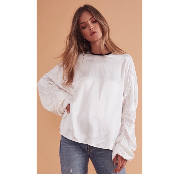 NEW TULAROSA IVORY LONG SLEEVE TOP - Picture 6 of 6